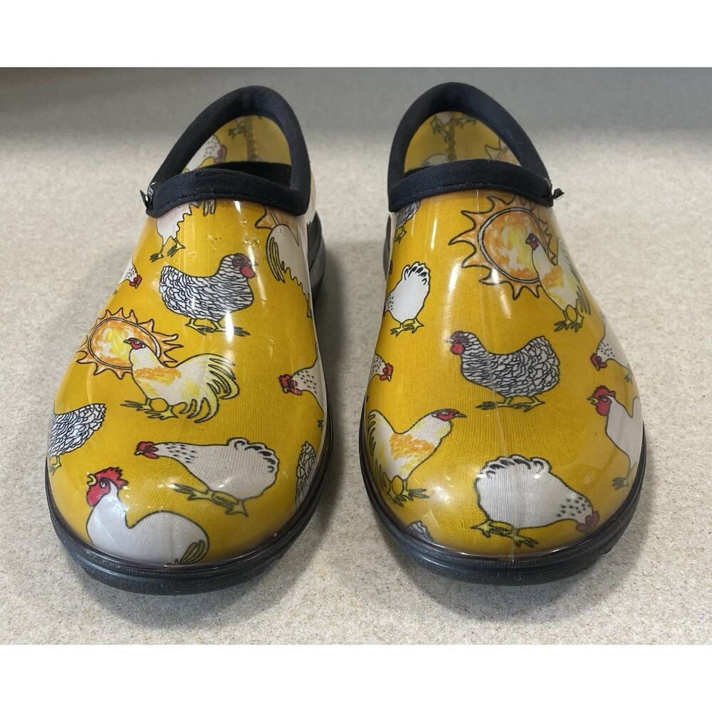 Sloggers Women's Size 9 Garden Clog Slip-On Waterproof Shoes Farm Chicken USA - Picture 2 of 10